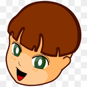 Brown Hair Green Eyes Boy Cartoon, HD Png Download - anime eyes png