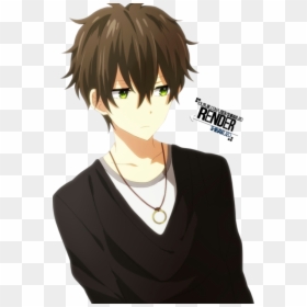 Anime Boy With Green Eyes, HD Png Download - anime eyes png