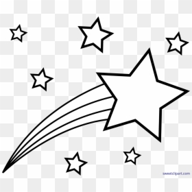 Shooting Star Clipart Black And White, HD Png Download - shooting star png