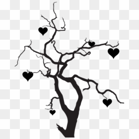 Spooky Tree Silhouette Png, Transparent Png - vine silhouette png