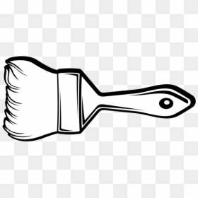 Paint Brush Clipart Black And White, HD Png Download - art brush png