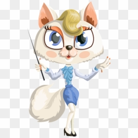 Cartoon Female Animal Characters, HD Png Download - teacher cartoon png