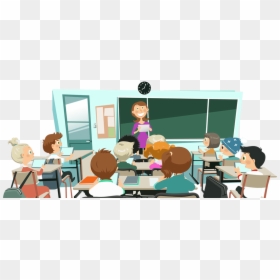 Students In Classroom Png, Transparent Png - teacher cartoon png