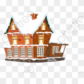 House In Snow Png, Transparent Png - cartoon snow png
