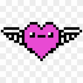 Tata Bt21 Pixel Art, HD Png Download - heart with wings png
