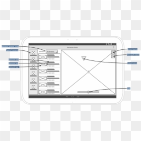 Tablet Wireframe, HD Png Download - android tablet png