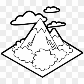 Mountain Drawing For Kids, HD Png Download - mountain drawing png