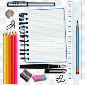 Free Vector School Supplies, HD Png Download - pencil vector png