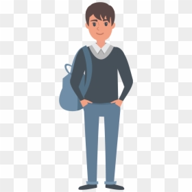 High School Student Animation, HD Png Download - male female png