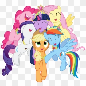 Mane 6 Mlp Png, Transparent Png - my little pony group png