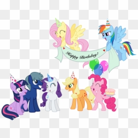 My Little Pony Happy Birthday 3, HD Png Download - my little pony group png