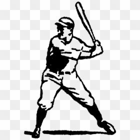 Vintage Baseball Clip Art, HD Png Download - black baseball bat png