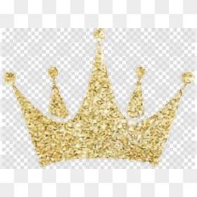 Gold Glitter Crown Png, Transparent Png - crown png clipart