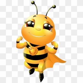 Cartoon Bumble Bee Eyes, HD Png Download - honey bees png