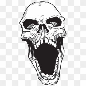 Skull Scream Png, Transparent Png - screaming mouth png