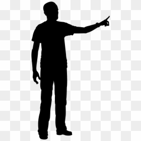 Person Pointing Silhouette, HD Png Download - man pointing png