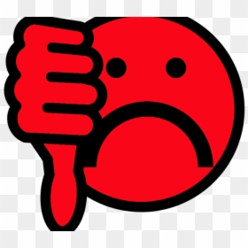 Red Thumbs Down Emoji, HD Png Download - thumbs up and down png