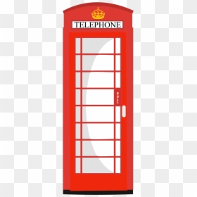 Red Telephone Box Vector, HD Png Download - red phone png
