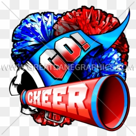 Blue And Red Cheer Logo, HD Png Download - megaphone clipart png