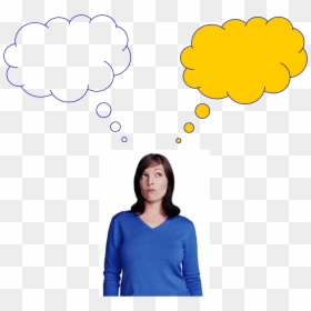 Thought Bubbles With People, HD Png Download - thinking clipart png
