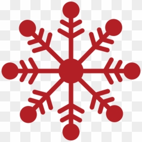 Snowflake Icon, HD Png Download - red snowflake png
