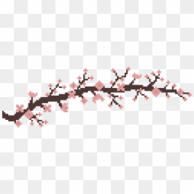 Sakura Pixel Art Png, Transparent Png - sakura branch png
