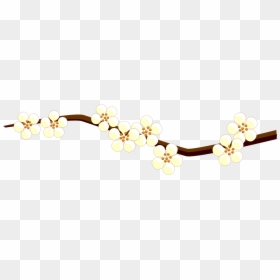 Clipart Gren Med Blomst, HD Png Download - sakura branch png