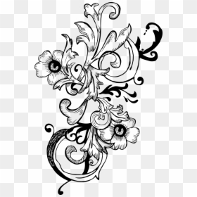 Brushes Florais Png Transparente, Png Download - scroll work png