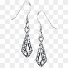 Earrings, HD Png Download - scroll work png
