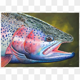 Rainbow Trout Head, HD Png Download - rainbow trout png
