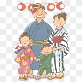 Yukata Cartoon, HD Png Download - kimono png