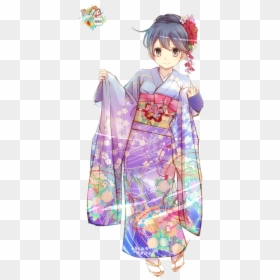 Anime Girl Chibi Kimono, HD Png Download - kimono png