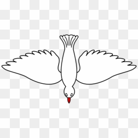 Bird Flying Down Drawing, HD Png Download - dove flying png