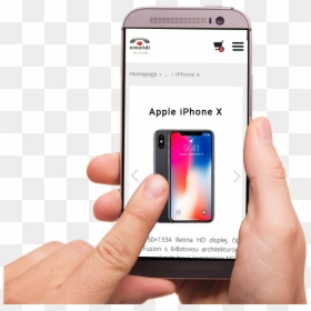 Mobile Device, HD Png Download - hand with phone png