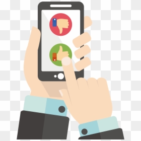 Mobile Phone App Illustration, HD Png Download - hand with phone png