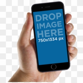 Holding Iphone Mockup Png, Transparent Png - hand with phone png