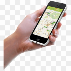 Phone In Hand Gps, HD Png Download - hand with phone png