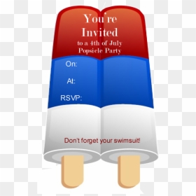 Popsicle Party Invitations Blank, HD Png Download - 4th of july clipart png
