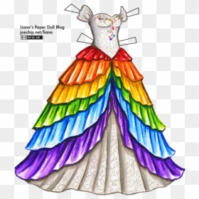 Princess Dress Drawing, HD Png Download - rainbow lens flare png