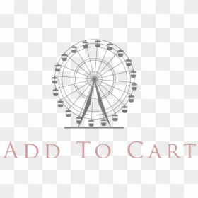 Ferris Wheel White Background, HD Png Download - add to cart png