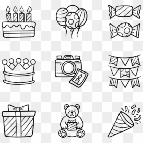 Birthday Hand Drawn Png, Transparent Png - birthday gift png