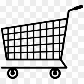 Shopping Cart Clipart Black And White, HD Png Download - grocery store png
