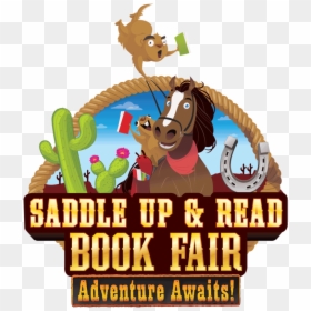 Saddle Up And Read, HD Png Download - open book clip art png