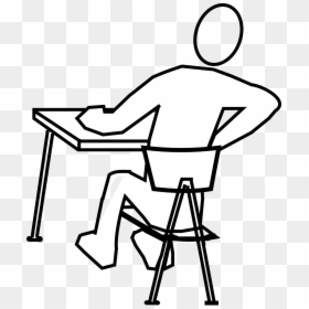 Draw A Person Sitting, HD Png Download - person sitting back view png