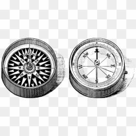 Vintage Compass Illustration, HD Png Download - old compass png