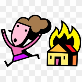 Running From House On Fire, HD Png Download - house graphic png