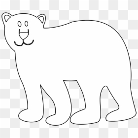 Polar Bear Black And White Png, Transparent Png - bear outline png