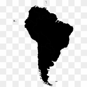 South America Map Black, HD Png Download - earth outline png