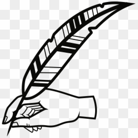 Writing Pen Clip Art, HD Png Download - feather outline png