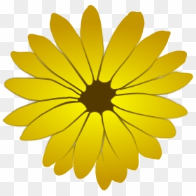Yellow Dandelion Clip Art, HD Png Download - daisy outline png